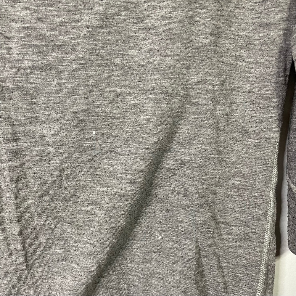 Abercrombie & Fitch Preppy Grey Casual Wide Neck 3/4 Sleeve Blouse Top Large - Picture 6 of 8